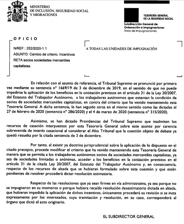 Autonomos societarios podrán reclamar la tarifa plana a la Seguridad Social | Contamar Autonomos societarios podrán reclamar la tarifa plana a la Seguridad Social | Contamar